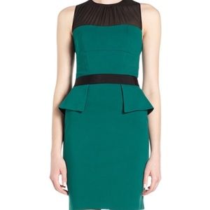 Teal Peplum Cocktail Dress by Cynthia Steffe
